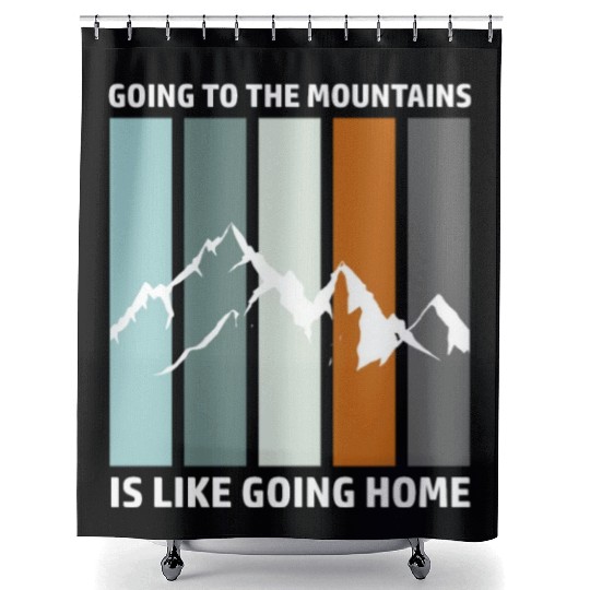Hiking Snowboarding Skiing Mountains Shower Curtains