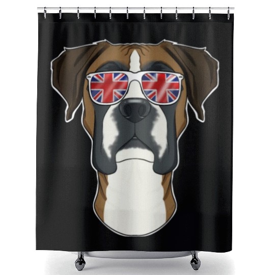 Boxer UK Sunglasses I English Flag I Union Jack Shower Curtains