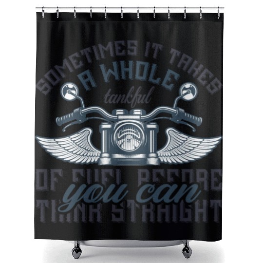 MotorcycleQuotes Design| Motorbike Quotes Design Shower Curtains