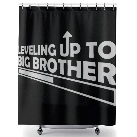 Leveling up big brother Shower Curtains