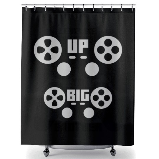 Leveling up big brother Shower Curtains