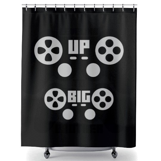 Leveling up big brother Shower Curtains