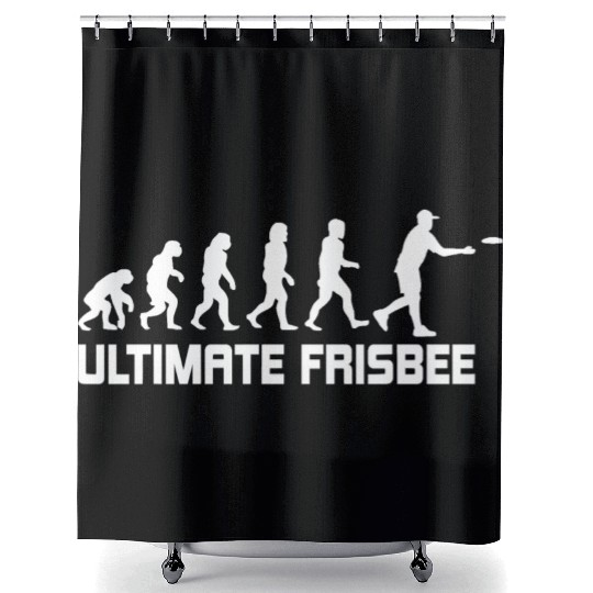 Ultimate Frisbee Evolution Disc Golf Shower Curtains
