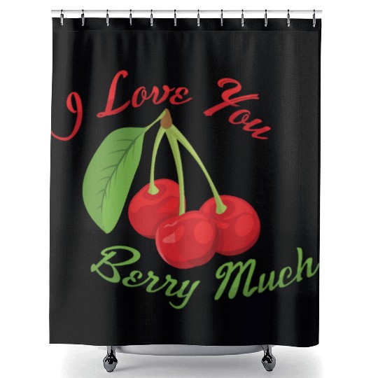 I Love You BERRY Much Shower Curtains