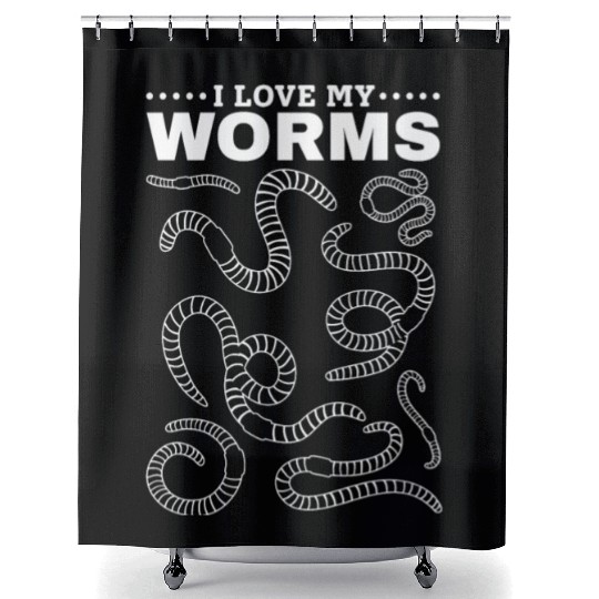 Worms Farmer Compost Worms Worm Farm I Love My Shower Curtains