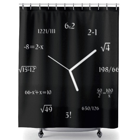 Math Clock Math Meme Math Lover Joke Math Shower Curtains