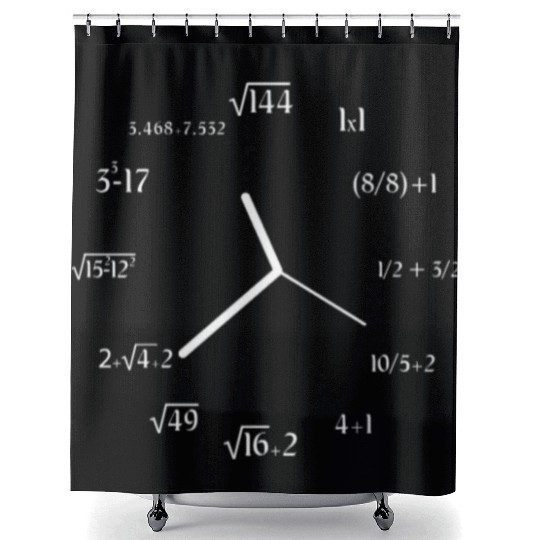 Formula Math Meme Math Equation Funny Math Clock Shower Curtains