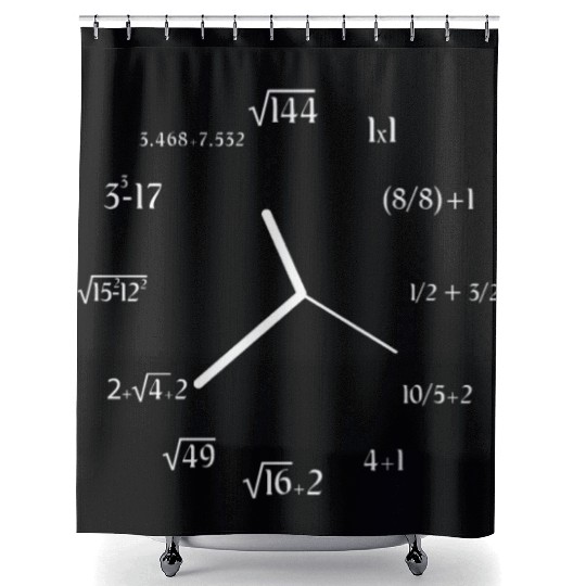 Formula Math Meme Math Equation Funny Math Clock Shower Curtains