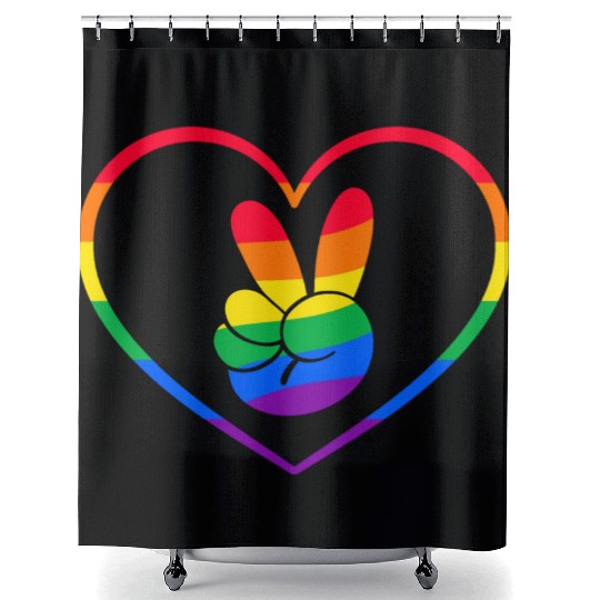 Pop art pride, lgbt community Shower Curtains