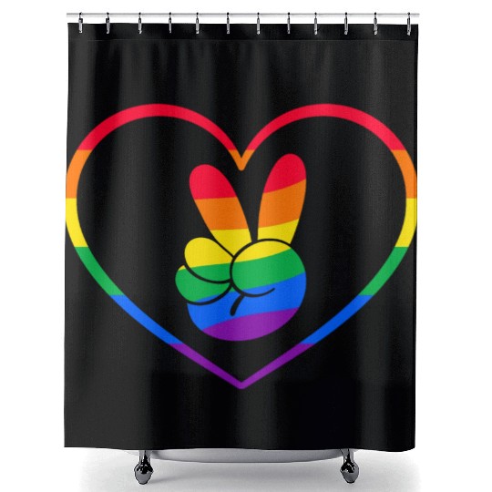 Pop art pride, lgbt community Shower Curtains