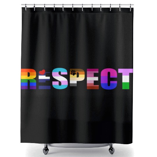 Respect - LGBTIQ Gay Pride Queer Coming Out Shower Curtains