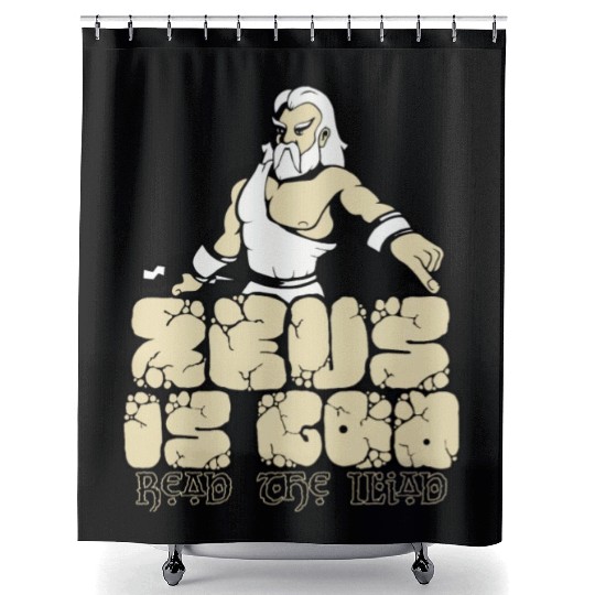 Zeus is god! Shower Curtains