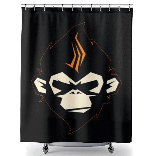 VEGAN Gorilla Shower Curtains