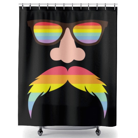 Gay flag color - Pride quote lgbt community Shower Curtains
