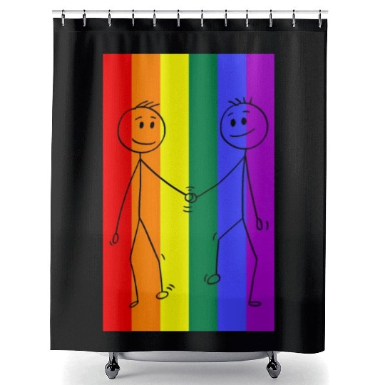 Pride flag color - Pride quote lgbt community Shower Curtains