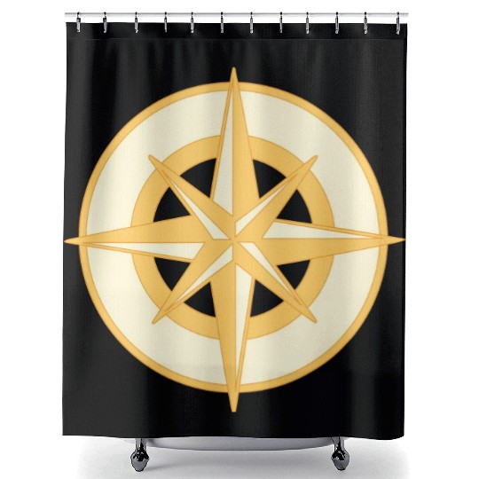 Nautical Compass star / rose, cardinal directions Shower Curtains