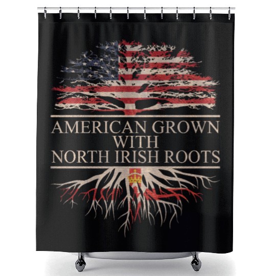 American grown north irish roots Shower Curtains