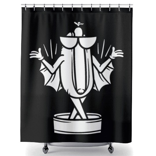 Bat Hotdog Shower Curtains