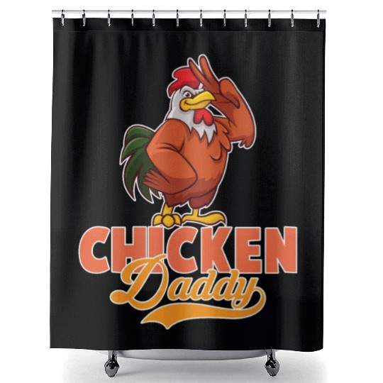 Chicken Daddy Chickens Chicken Father Shower Curtains