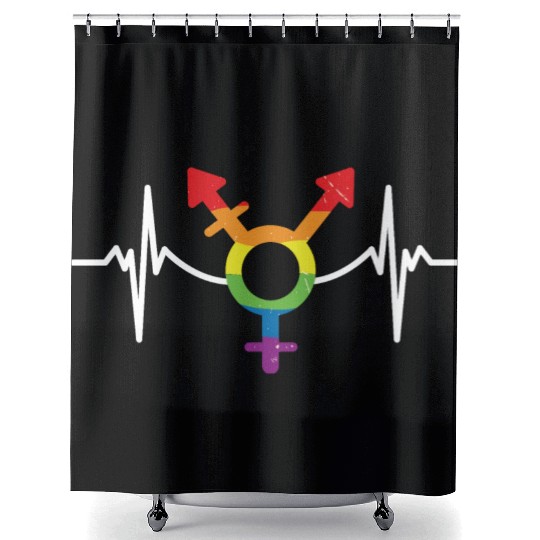 Pride rainbow parade symbol Shower Curtains