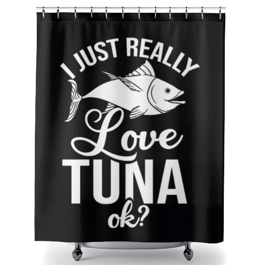 Red Tuna Fish Bluefin Fishing Salad Shower Curtains