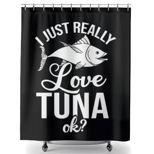 Red Tuna Fish Bluefin Fishing Salad Shower Curtains