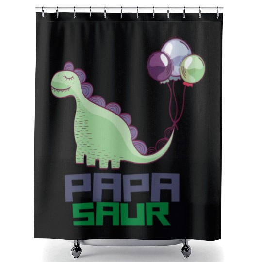 PAPA SAUR, Father's Day Shower Curtains