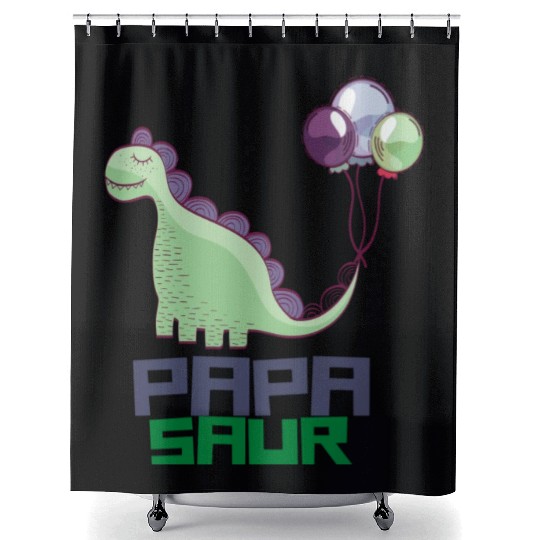 PAPA SAUR, Father's Day Shower Curtains