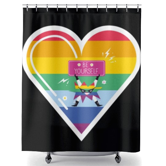 LGBT Pride be yourself Shower Curtains