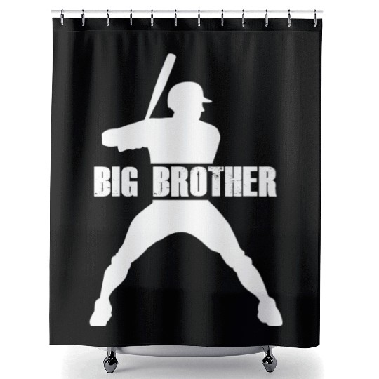 Baseball Big Brother Son Baseball Shower Curtains
