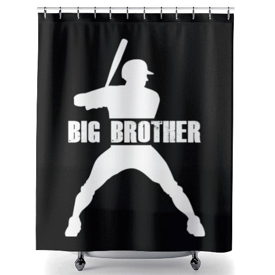 Baseball Big Brother Son Baseball Shower Curtains