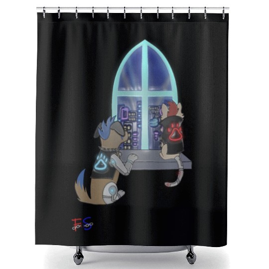 Cyberpunk Shower Curtains