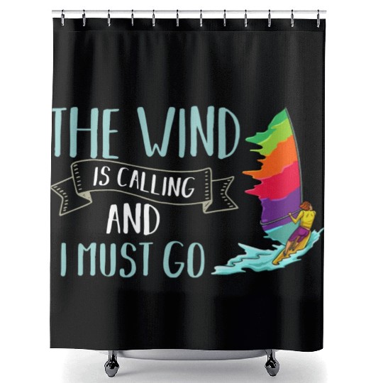 Windsurfing Board Sail Paddle Windsurfer Shower Curtains