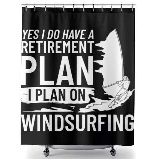 Windsurfing Board Sail Paddle Windsurfer Shower Curtains