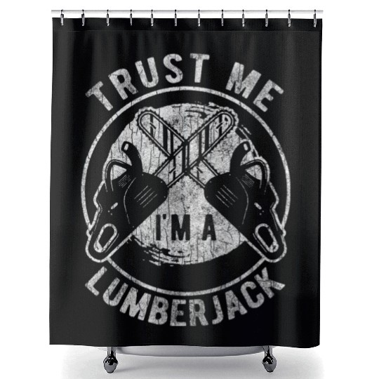 Forest Forest Worker Forester Chainsaw Shower Curtains