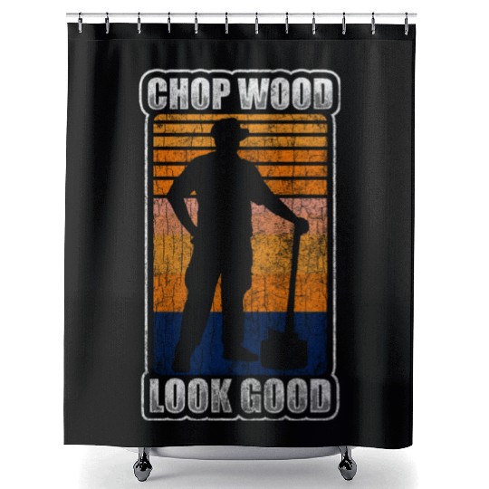Lumberjack Chainsaw Shower Curtains