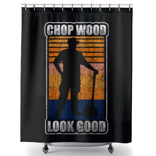 Lumberjack Chainsaw Shower Curtains