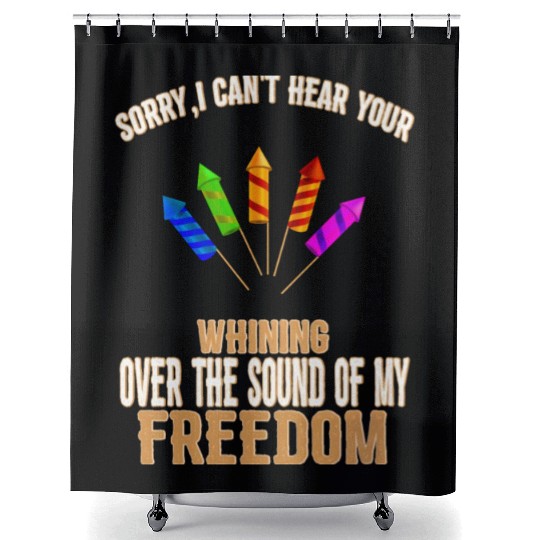 The Sound Of My Freedom Humor Graphic Shower Curtains