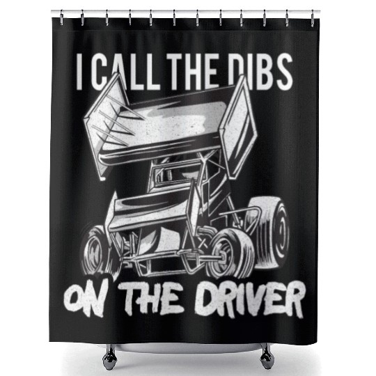 Sprint Car Mom Dirt Track Racing Racing Race Day Shower Curtains