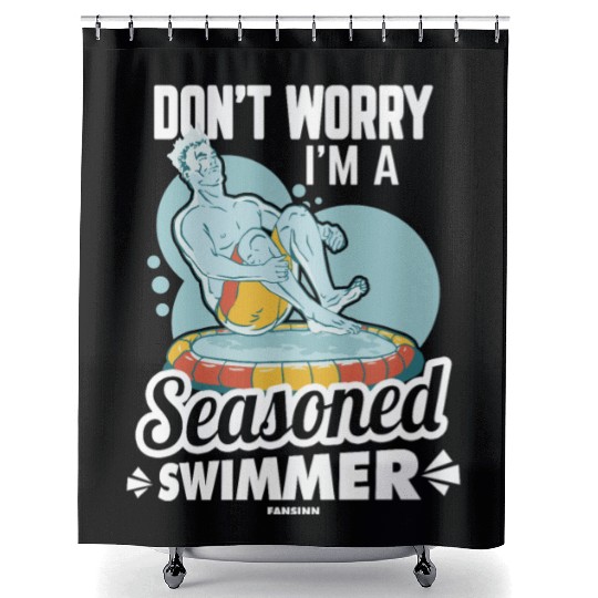 Swimming lifeguard swimming course outdoor pool gi Shower Curtains