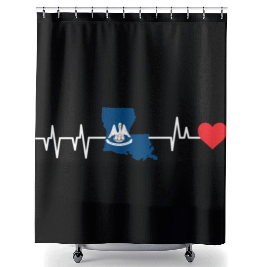 Louisiana Heartbeat Gift Shower Curtains