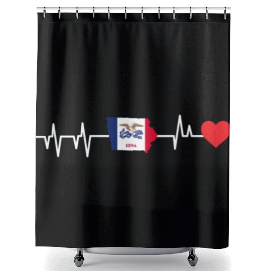 Iowa Heartbeat Gift Shower Curtains