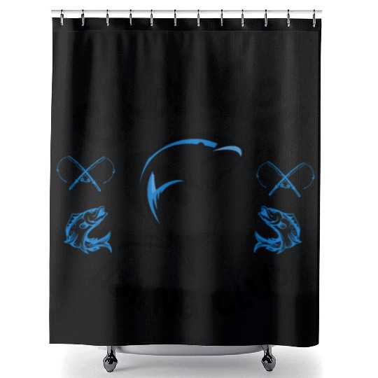 GRANDPA FISHING CLUB Shower Curtains