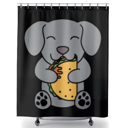 Weimaraner Taco Lover Shower Curtains