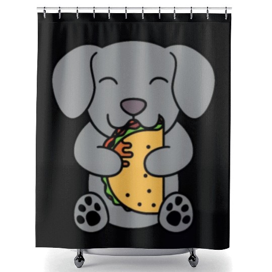 Weimaraner Taco Lover Shower Curtains