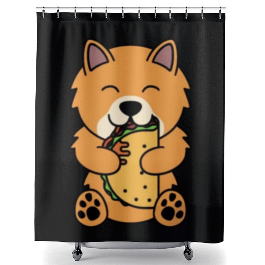 Pomeranian Taco Lover Shower Curtains