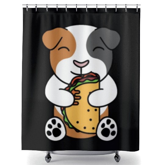 Guinea Pig Taco Lover Shower Curtains