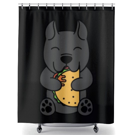 Cane Corso Taco Lover Shower Curtains