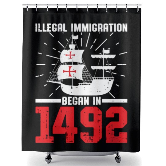 Anti Columbus Day Shower Curtains