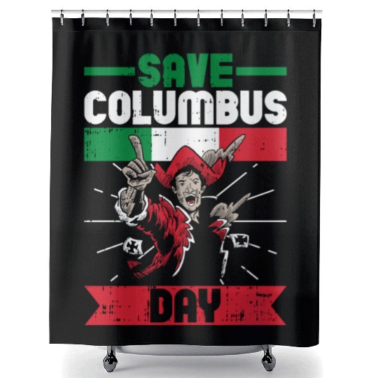 Columbus Day Italian Pride Shower Curtains